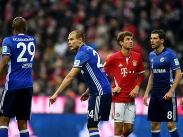 Müller, durante el Bayern-Schalke Müller, durante el Bayern-Schalke