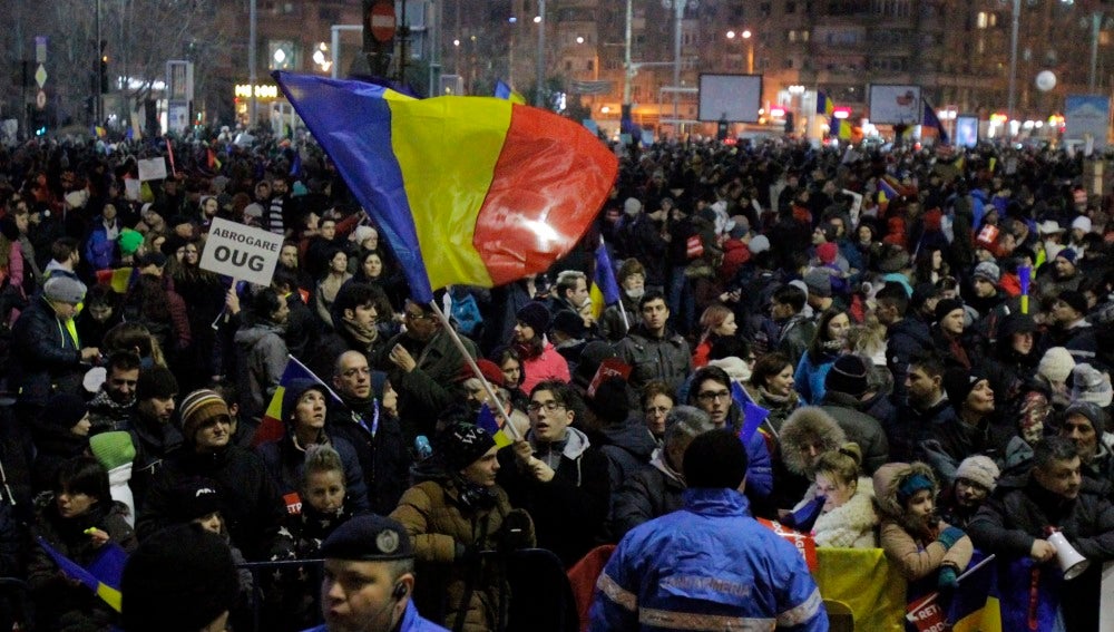 Protestas en Rumanía