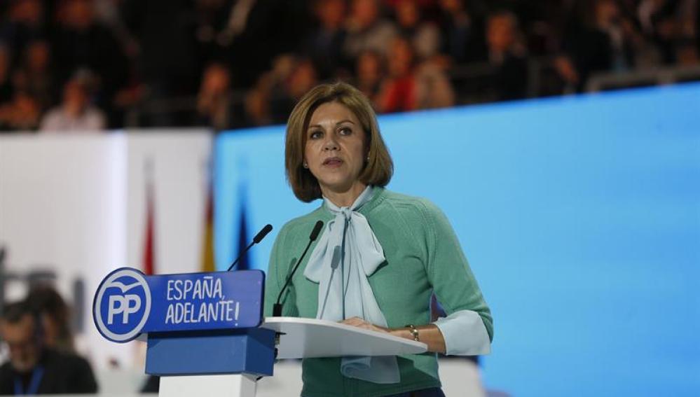 La secretaria general del PP, María Dolores de Cospedal