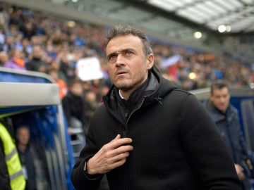 Luis Enrique, en Mendizorroza