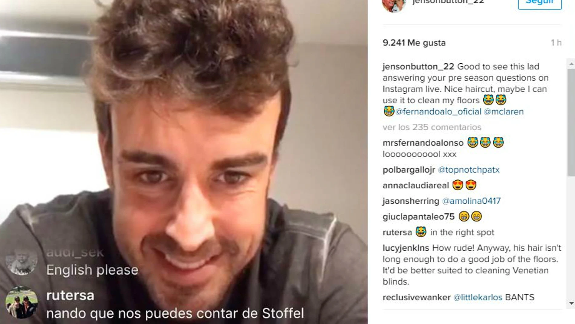 Instagram de Fernando Alonso
