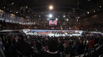 Vista general de la Caja Mágica durante el XVIII Congreso Nacional del PP