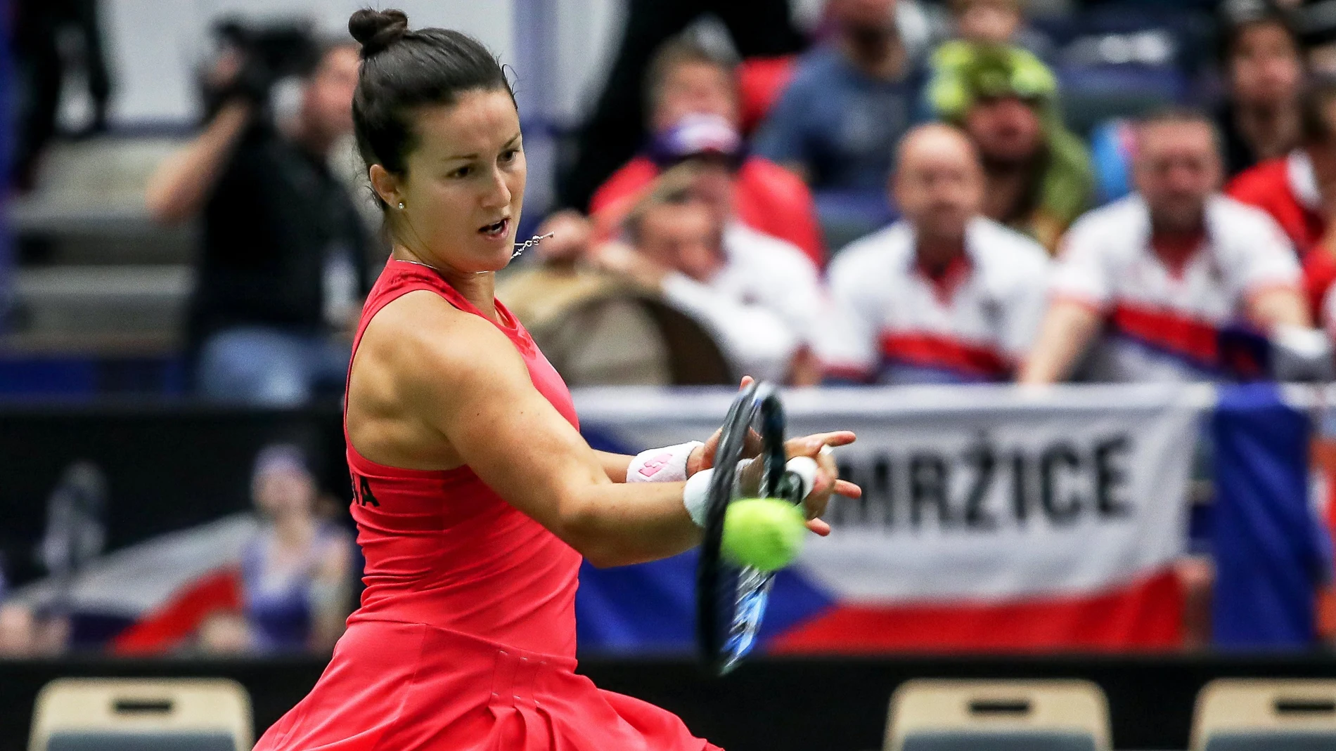 Lara Arruabarrena, durante su partido Lara Arruabarrena, durante su partido