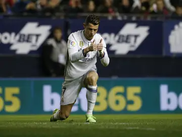 Cristiano celebra un gol Cristiano celebra un gol