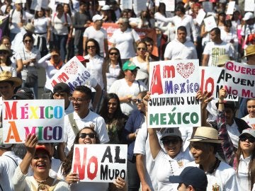 Manifestación en México contra Trump