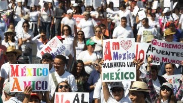 Manifestación en México contra Trump