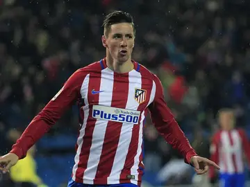 Fernando Torres celebra su golazo al Celta de Vigo. Fernando Torres celebra su golazo al Celta de Vigo.