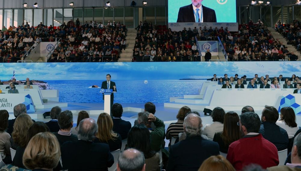 Mariano Rajoy, el presidente del Gobierno, en el XVIII Congreso Nacional de su partido