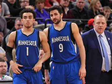 Ricky Rubio sale a pista en el partido de los Minnesota Timberwolves Ricky Rubio sale a pista en el partido de los Minnesota Timberwolves
