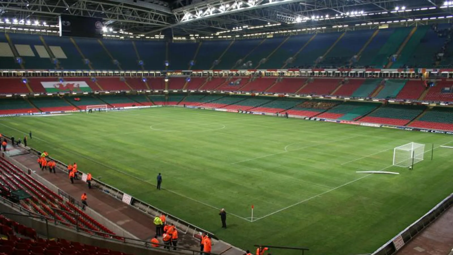 Vista general del Millenium Stadium, donde se disputa la final de Champions 16/17