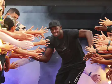 Usain Bolt, en un acto en Melbourne Usain Bolt, en un acto en Melbourne