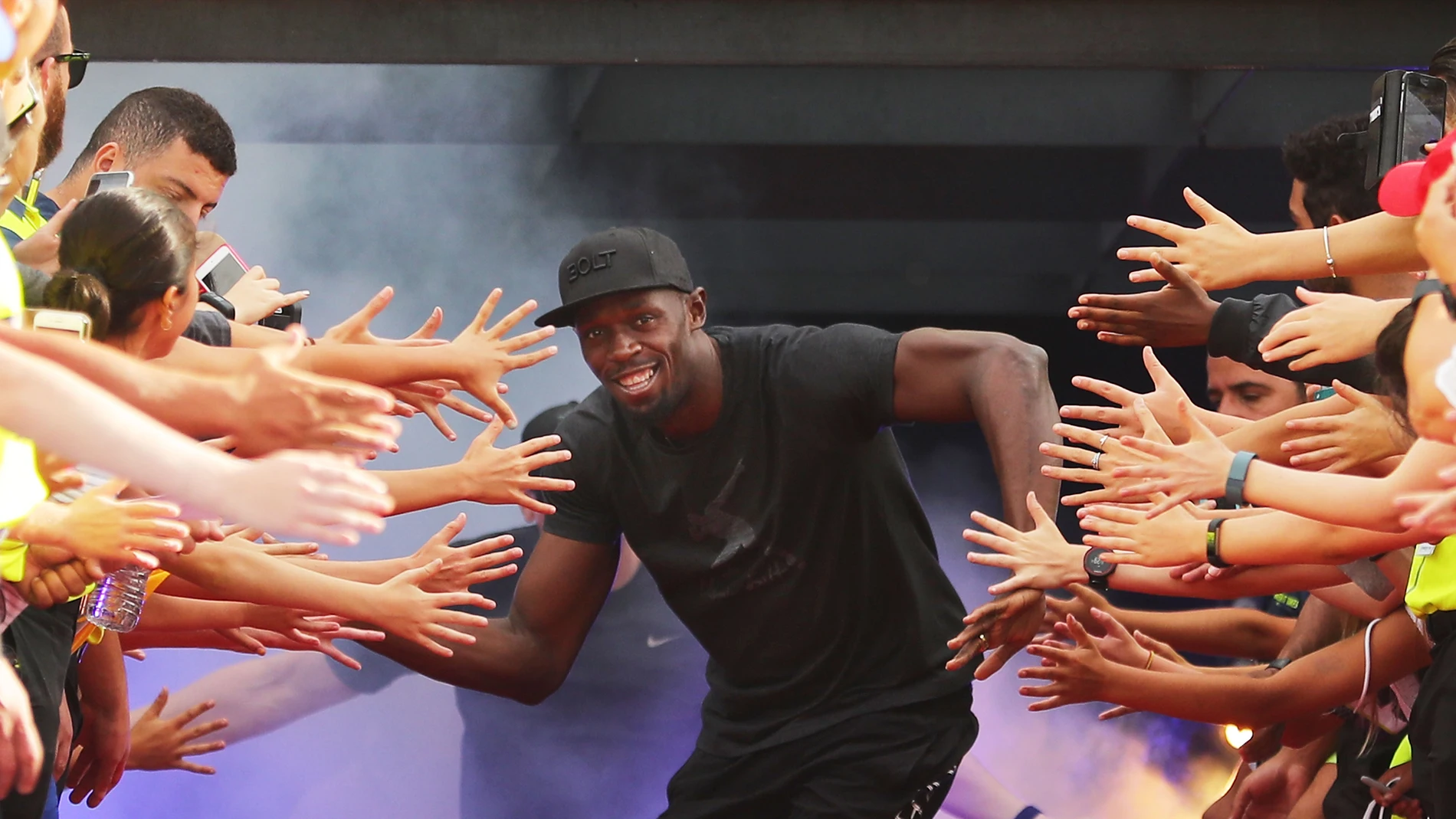 Usain Bolt, en un acto en Melbourne Usain Bolt, en un acto en Melbourne