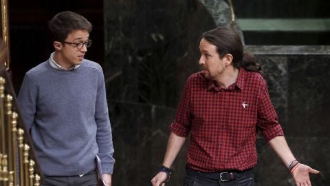 Errejón e Iglesias en el Congreso tras Vistalegre II