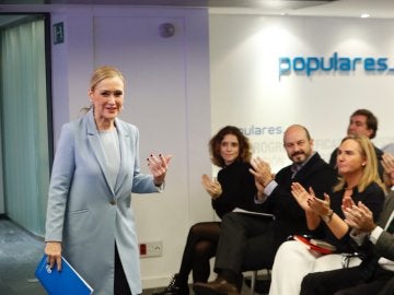 Cristina Cifuentes a su llegada a la reunión de la gestora del PP madrileño