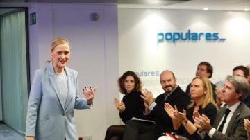 Cristina Cifuentes a su llegada a la reunión de la gestora del PP madrileño