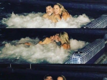Maradona y su novia en un spa antes del Nápoles - Madrid