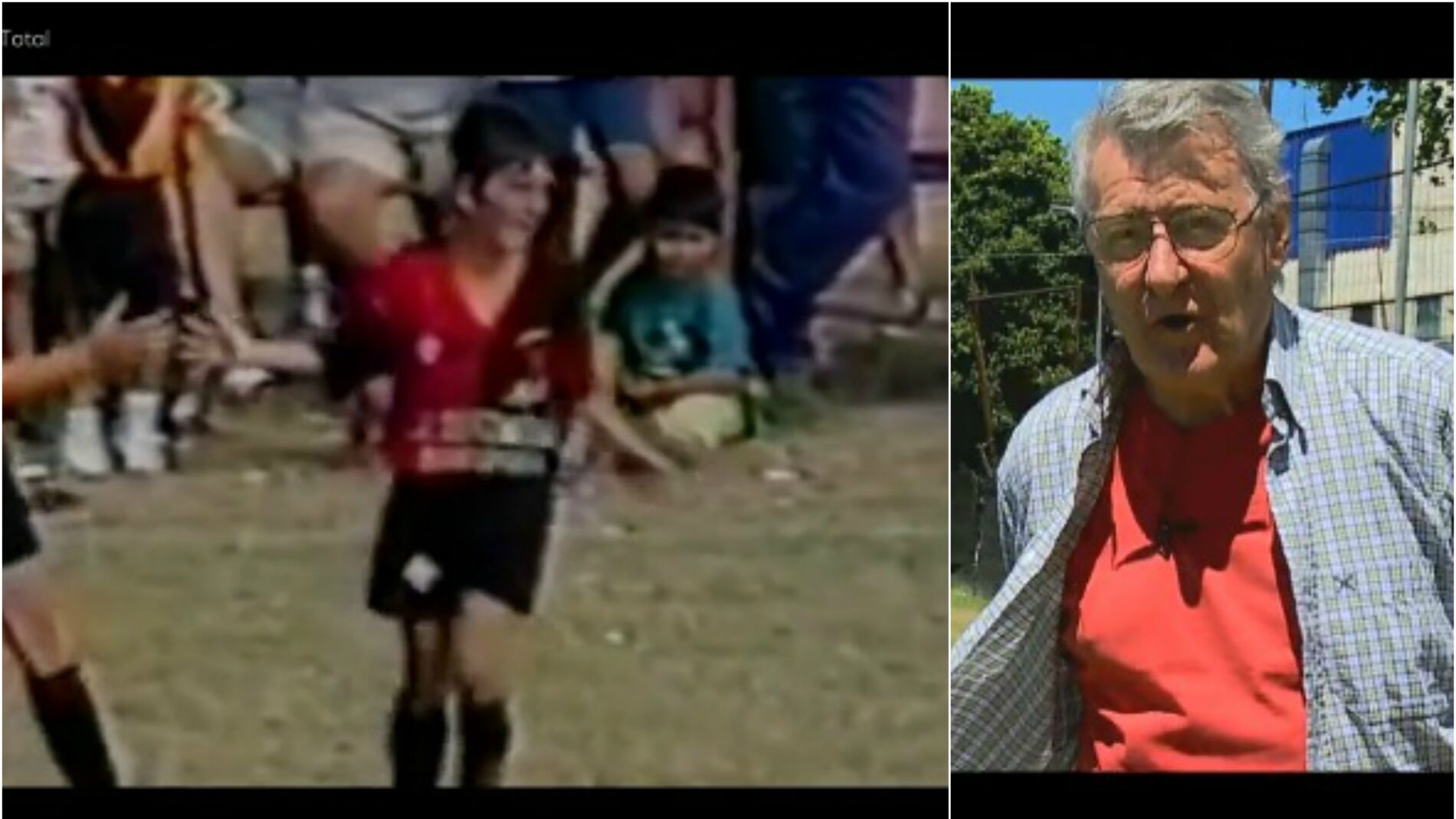 Leo Messi y su primer entrenador, Carlos Marconi