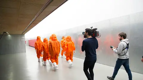 Así se veía el pasillo tras las cámaras Así se veía el pasillo tras las cámaras