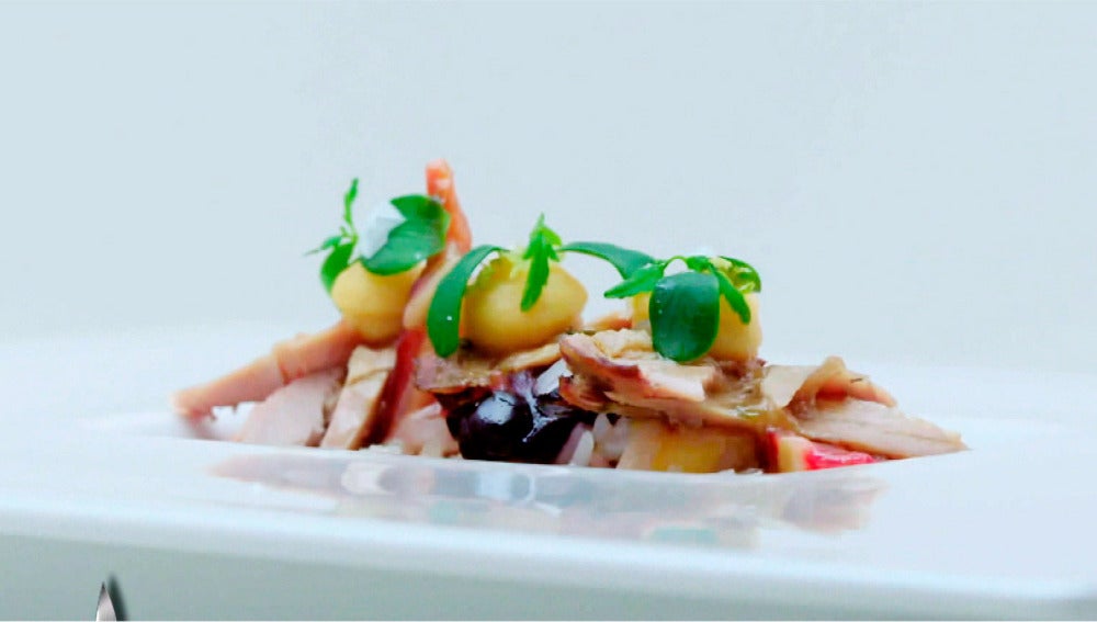 Perdiz estofada con higos y arroz basmati