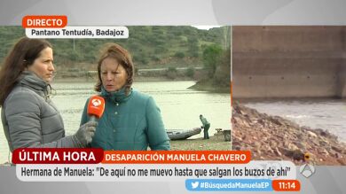 La hermana de Manuela Chavero ante la búsqueda en el pantano de Tentudía: 