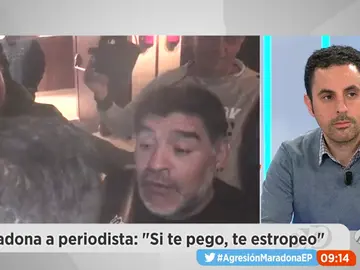 Frame 56.196972 de: Hablamos con el periodista agredido por Maradona: "Nadie se ha disculpado ni lo esperaba" Frame 56.196972 de: Hablamos con el periodista agredido por Maradona: "Nadie se ha disculpado ni lo esperaba"