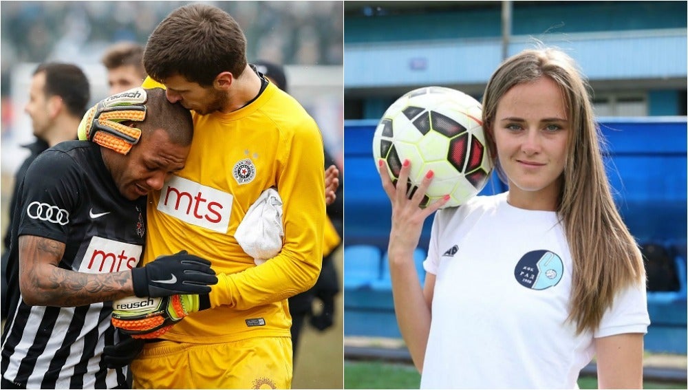Everton Luiz y la vicepresidenta del Rad