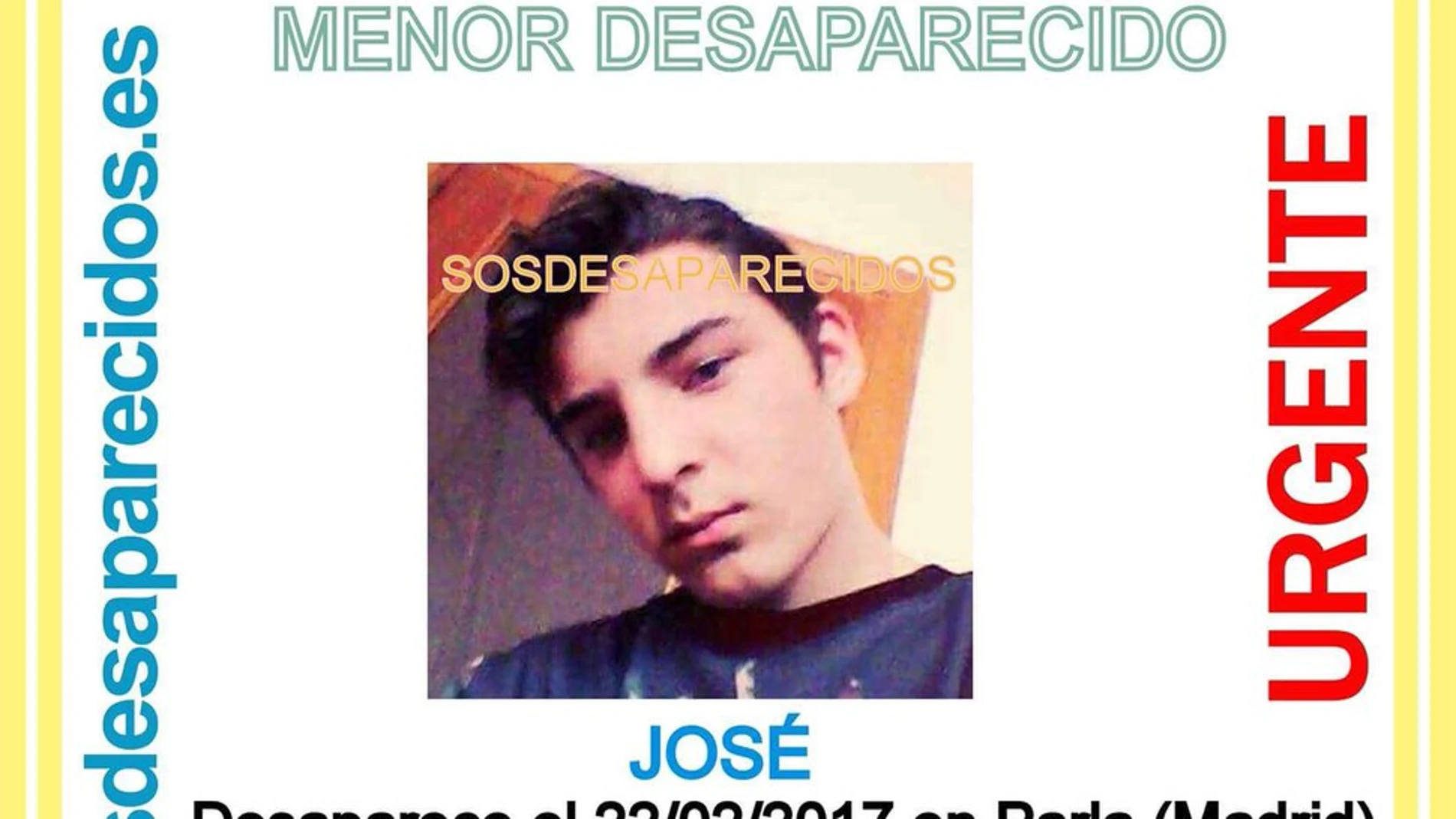 José, menor de edad desaparecido en Parla José, menor de edad desaparecido en Parla