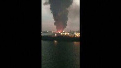 Incendio en una planta de residuos en Singapur 