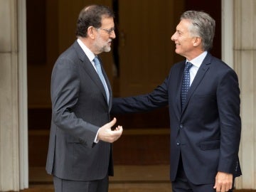 Mariano Rajoy y Mauricio Macri en el Palacio de la Moncloa