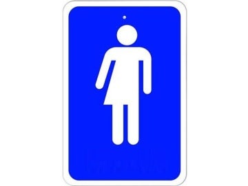 Cartel indicativo de baños sin género