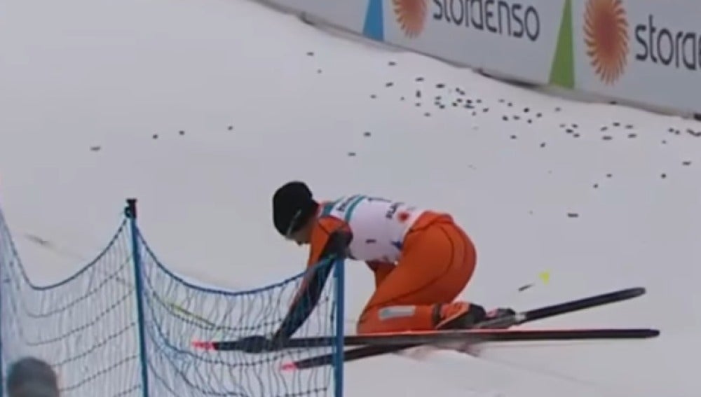 Adrián Ramos durante su prueba en el mundial de Finlandia