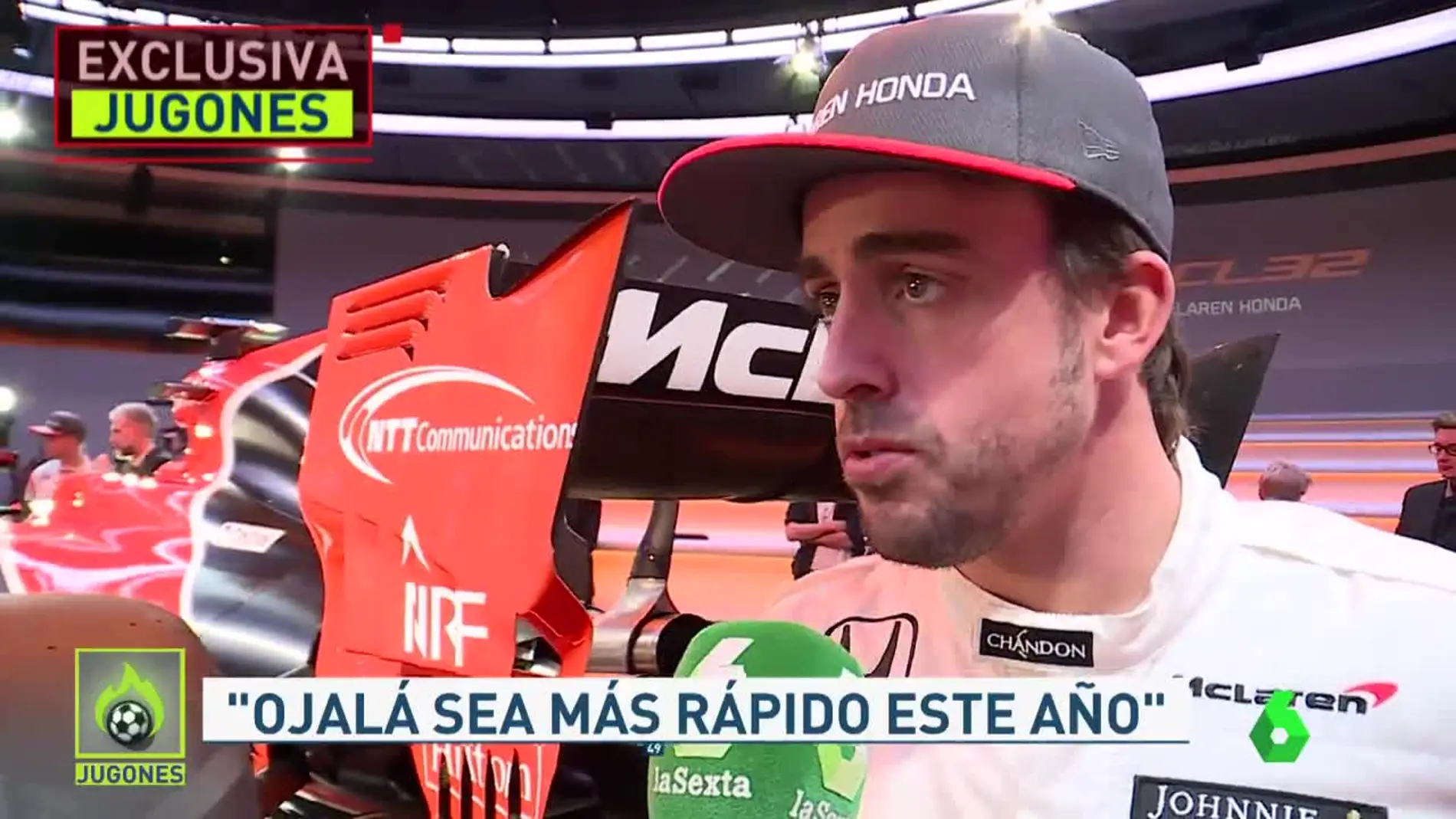 Fernando Alonso, entrevistado en Jugones