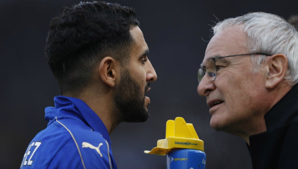 Mahrez y Ranieri
