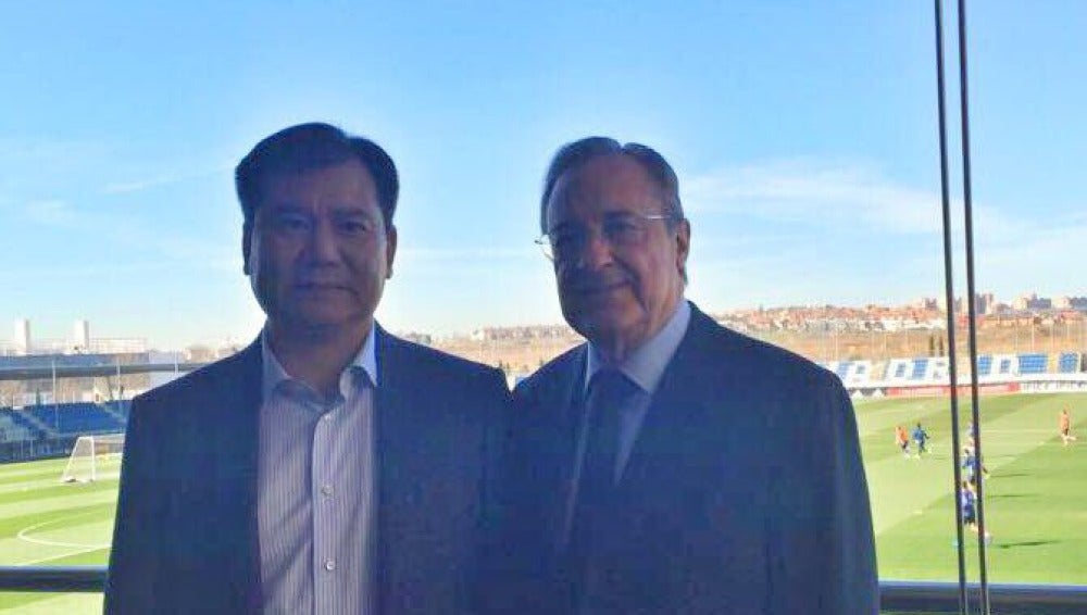 Florentino Pérez, con el dueño del Inter