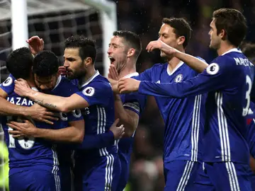 El Chelsea celebra un gol El Chelsea celebra un gol