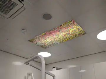 'Dónde está Wally' en el techo del dentista 'Dónde está Wally' en el techo del dentista