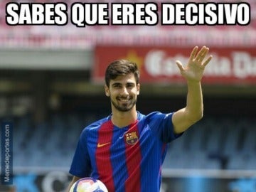 Andr&eacute; Gomes, protagonista de los memes del Atl&eacute;tico-Barcelona