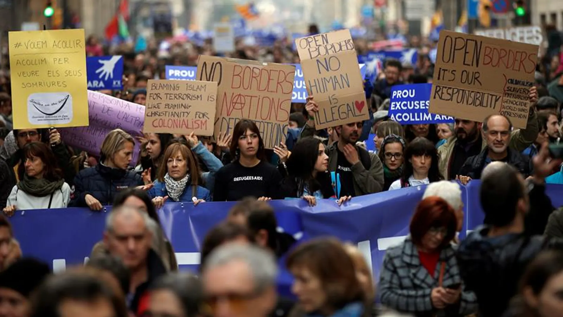 Marcha acogida refugiados Marcha acogida refugiados