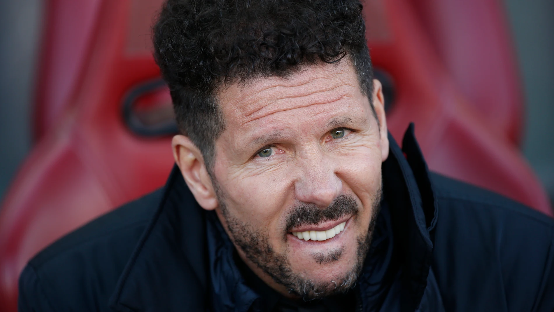 Simeone, antes del arranque del partido contra el Barcelona Simeone, antes del arranque del partido contra el Barcelona