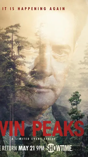 Póstar oficial de 'Twin Peaks' Póstar oficial de 'Twin Peaks' con el agente Cooper