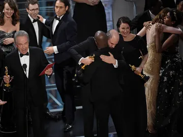 Warren Beatty en el momento más loco de la noche Warren Beatty en el momento más loco de la noche