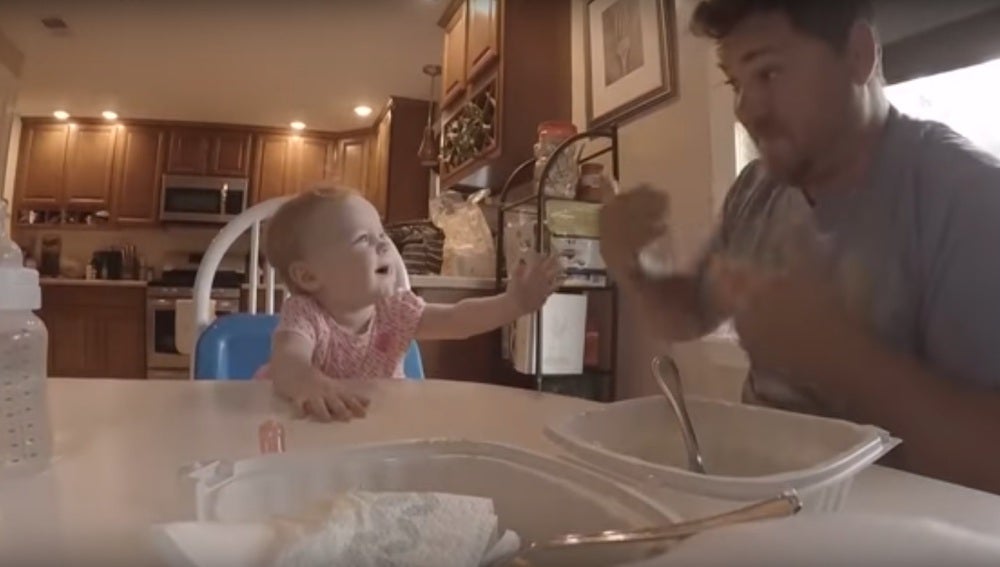 Kevin Nadrowski y su hija