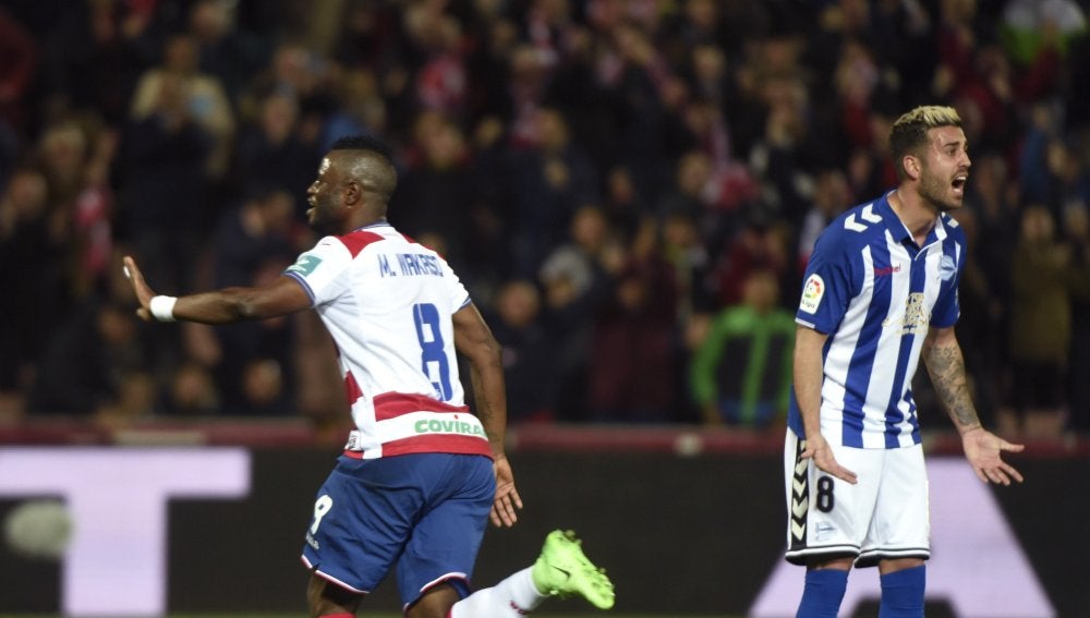 Wakaso celebra su gol ante el Alavés