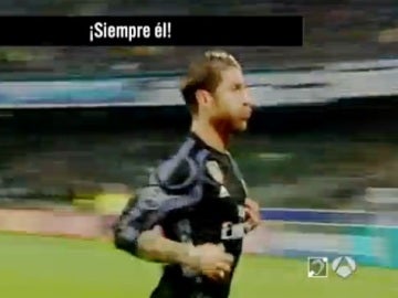 Sergio Ramos celebra su primer gol en San Paolo