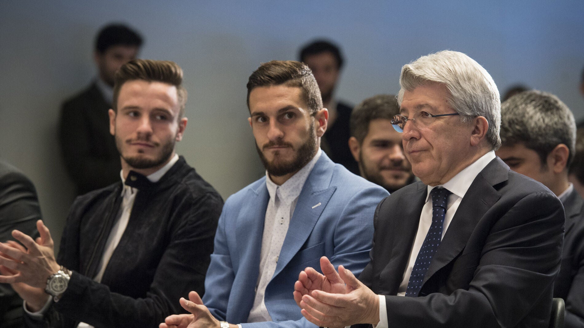 Cerezo, en un acto junto a Koke y Sa&uacute;l