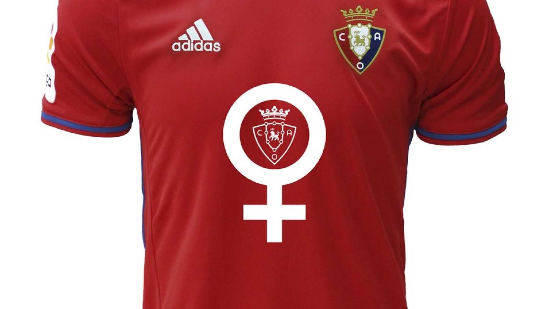 La camiseta del Osasuna con el s&iacute;mbolo femenino
