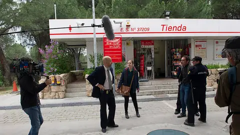 El actor que interpreta a Santiago Ariza en acción El actor que interpreta a Santiago Ariza en acción