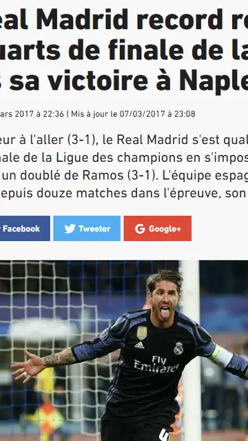 L'Equipe y su portada tras la victoria del Madrid L'Equipe y su portada tras la victoria del Madrid