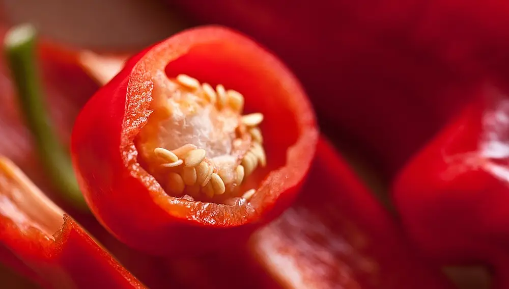 Imagen de archivo de un pimiento rojo Imagen de archivo de un pimiento rojo