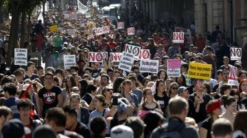 Manifestación en Madrid por la escuela pública